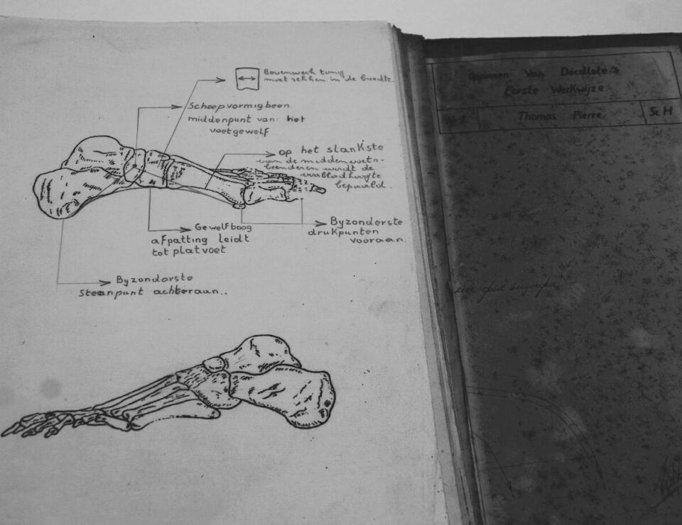 Studie van de anatomie van de voet door Pierre Thomas